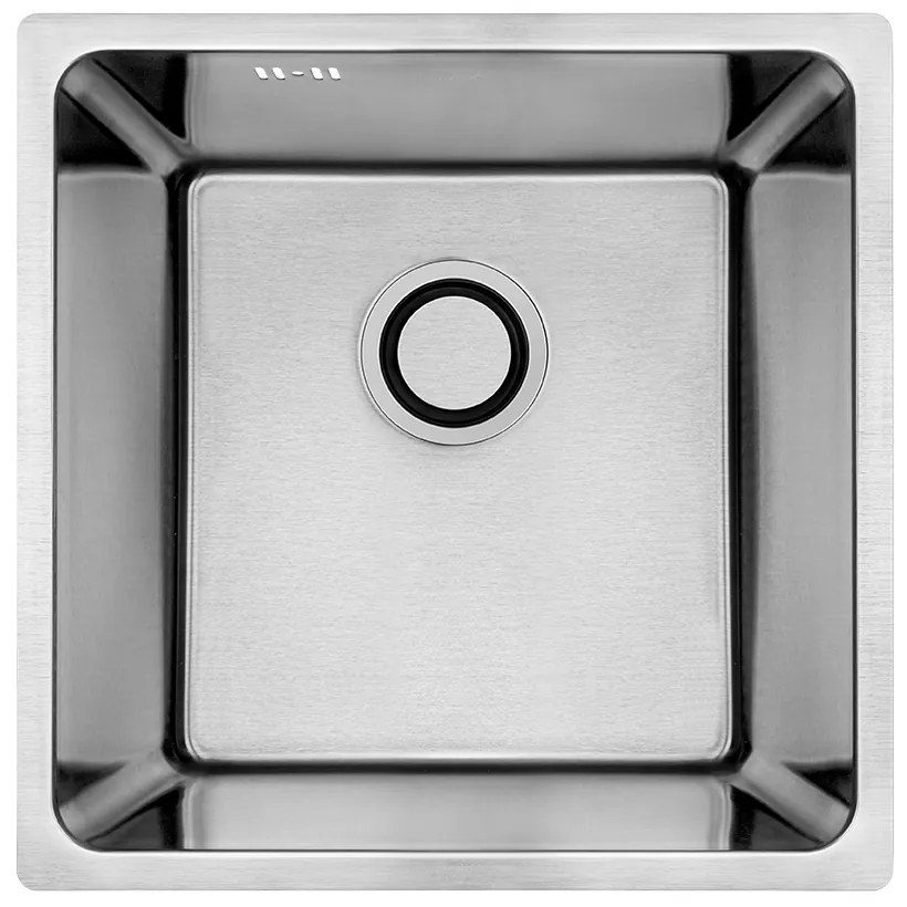 Laveo Aden, 1-komorový nerezový drez 440x440x200 mm, oceľová, LAV-SLA_010P