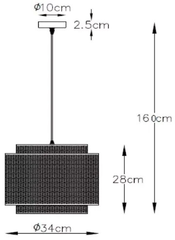 Lucide 02404/01/30 - Luster na lanku ORRIN 1xE27/60W/230V