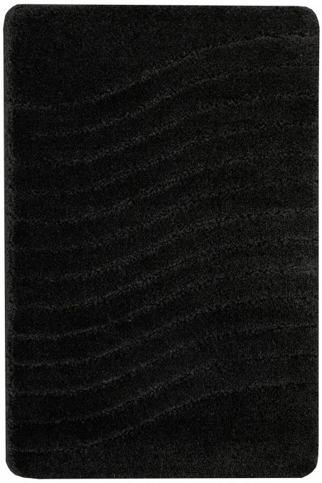 Kúpeľňový koberček Sara Black čierny, vlny