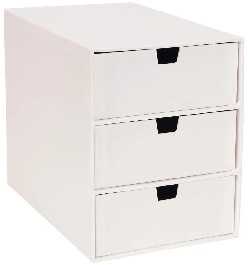 Biely zásuvkový box s 3 zásuvkami Bigso Box of Sweden Ingrid