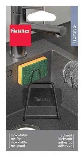 Kovový držiak na hubku bez vŕtania – Metaltex