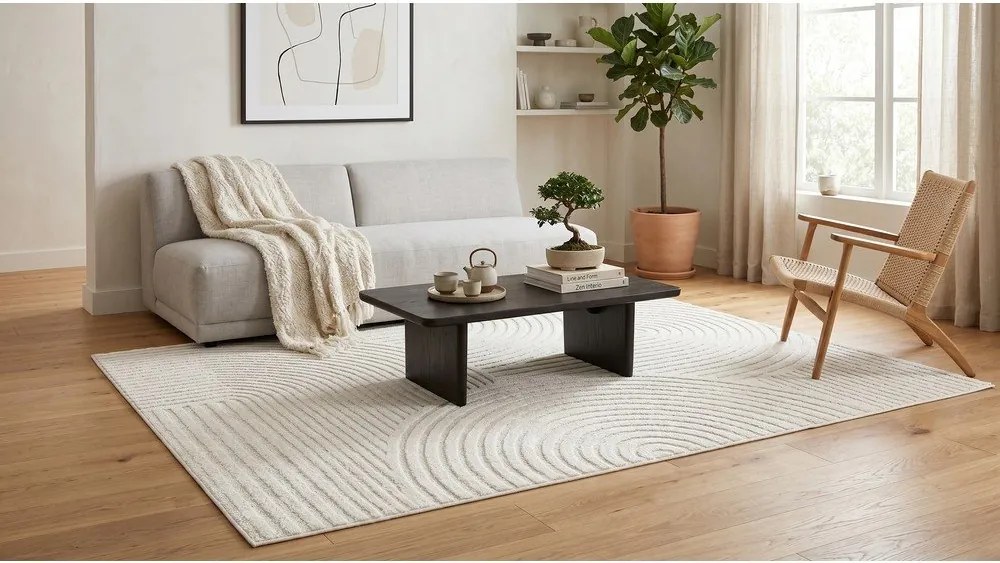 Krémovobiely koberec 160x230 cm Whirl – ESTE
