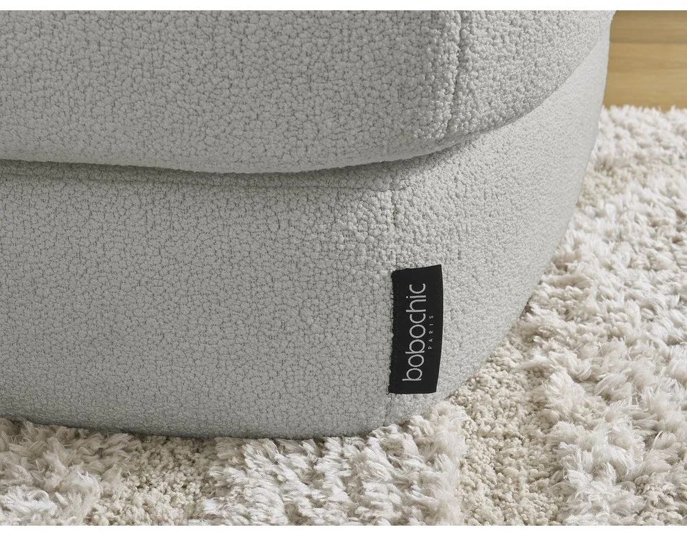 Svetlosivá podnožka z textílie buklé Leonore – Bobochic Paris