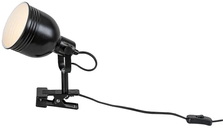 Rabalux Stolná lampa s klipom Flint 1x25W | E14 | IP20 - čierna