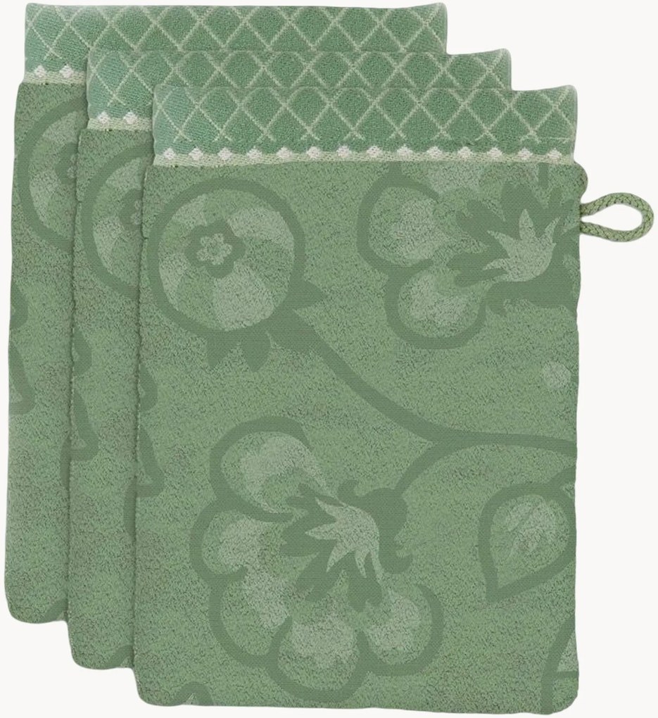 Uteráky na umývanie z bavlneného froté Jasmin Jacquard, 3 ks