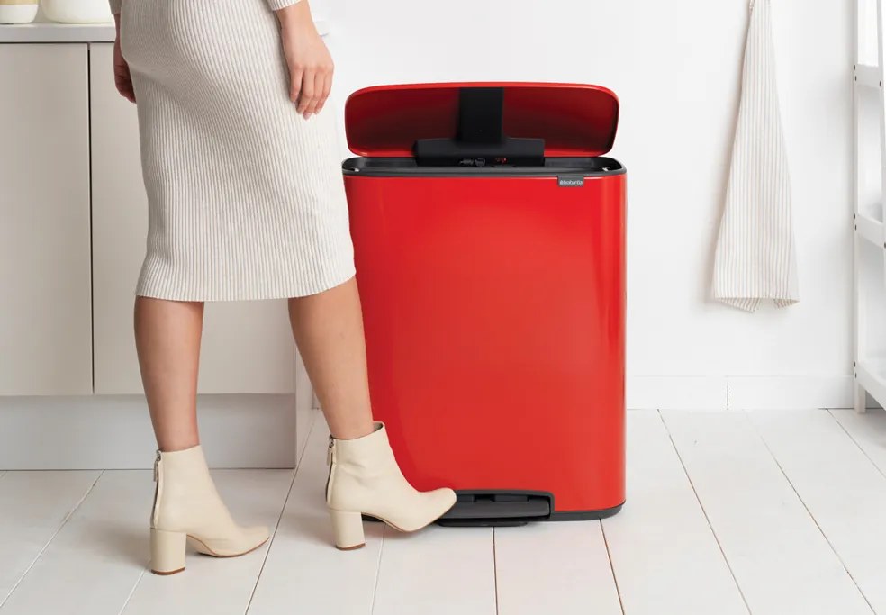 Brabantia BO pedálový kôš 2x30L červená