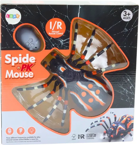 LEAN Toys Infračervené diaľkovo ovládané parné svetlá RC Spider