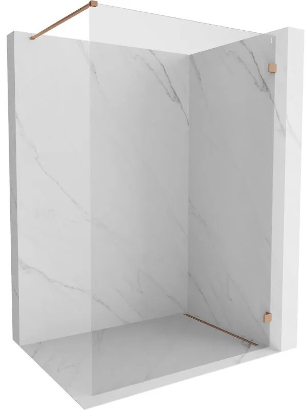 Mexen Lunar sprchová stena pravá 110 x 200 cm, 8mm číre sklo, medená matná, 830-110-000-65-00-P