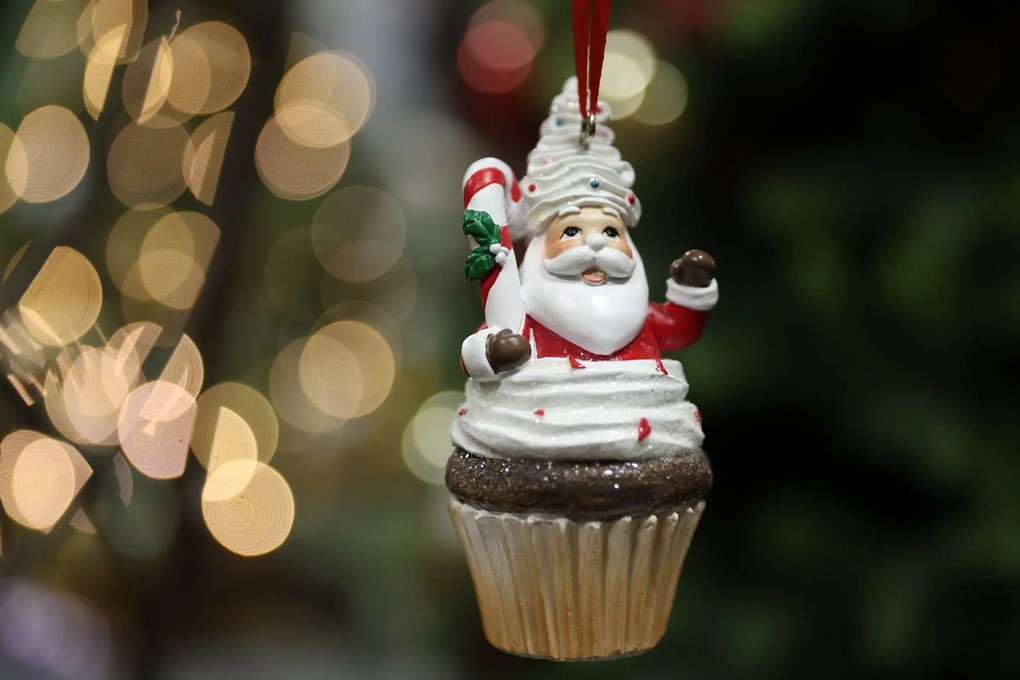 Klasik vianočná ozdoba Mikuláš v muffine 11cm