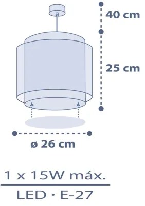 Dalber 76632 - Detský luster MOON DREAMS 1xE27/15W/230V modrá