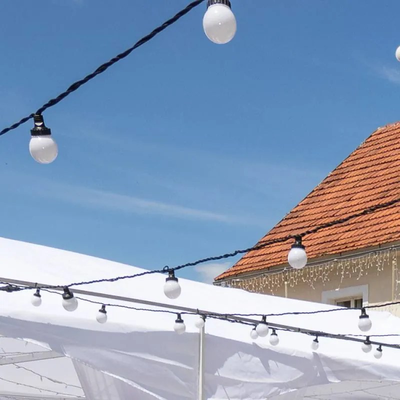 DECOLED Party osvětlení 5 m, 10 teple bílých LED, IP67