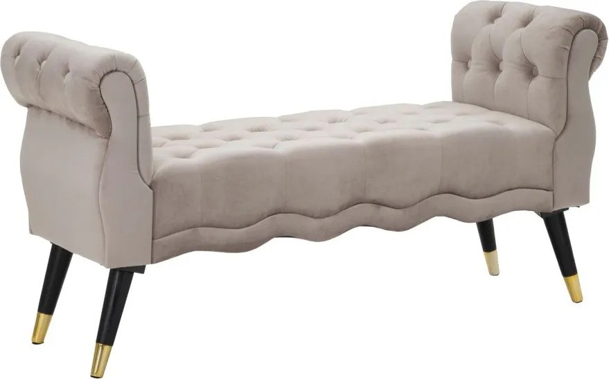 Taupe zamatová lavica Paris – Mauro Ferretti