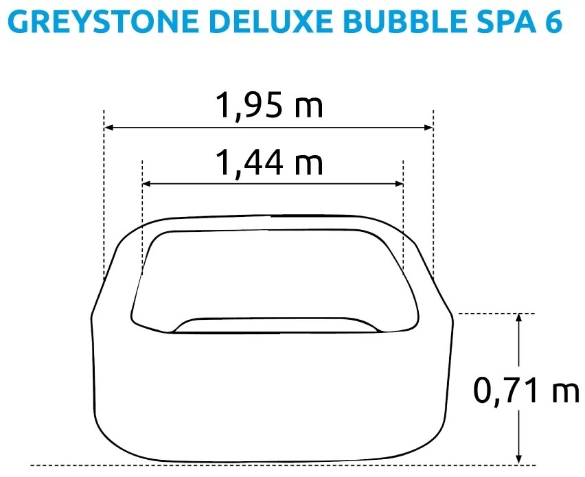 Marimex | Vírivý bazén Pure Spa Greystone Deluxe Bubble Spa 6 NP + výhodný set príslušenstva | 19900149