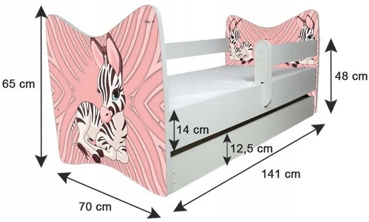 Raj posteli Detská posteľ  " Mačiatko  "  DLX biela