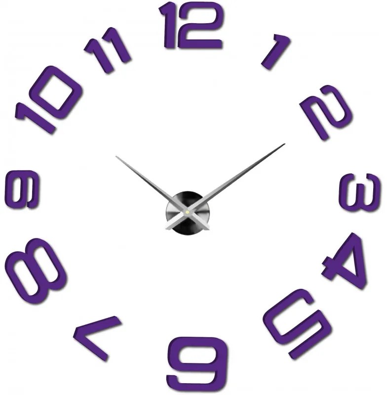 Moderné nalepovacie nástenné hodiny | 3D hodiny 12S053-Wanduhr HEU-