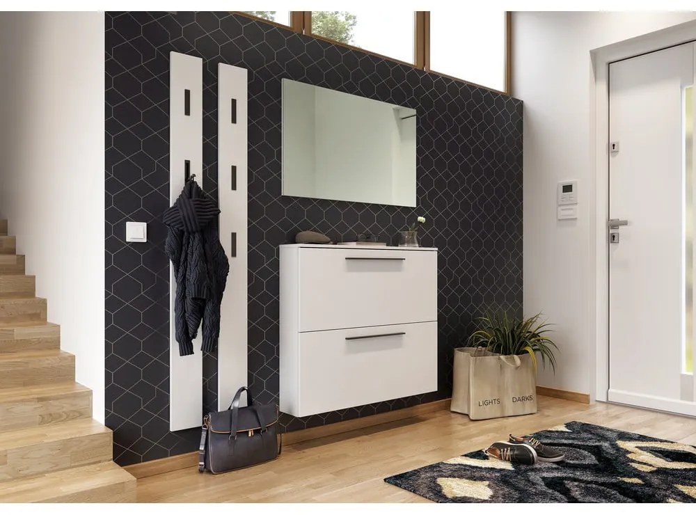 Biela závesná výklopná skrinka na topánky Utah - Germania