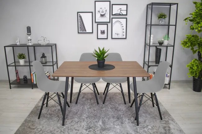 Set jedálenských stoličiek OSAKA sivé (čierne nohy) 4ks