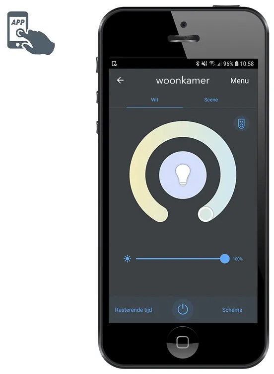 Inteligentná vonkajšia lampa 45 cm oceľ vrátane Wifi P45 - Malios