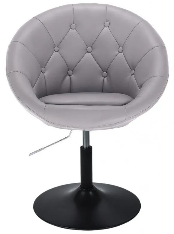 LuxuryForm DESIGN Kreslo VERA na čiernom tanieri - sivé