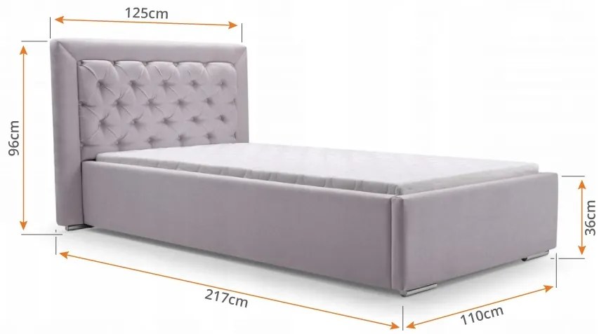 Posteľ MADERA 90x200 béžová
