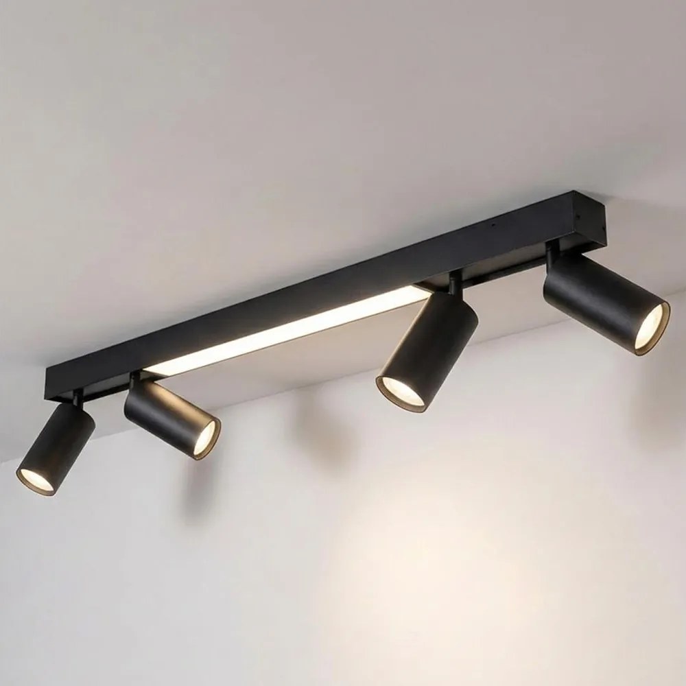 BRILAGI - LED Bodové svietidlo SELE 4xGU10/30W/230V + LED/20W čierna