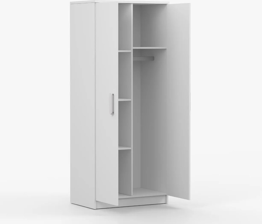 Šatníková skriňa SMYK 80 - biela (viac variant)