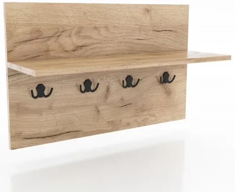 Predsieňová stena PIK2, dub craft zlatý/vešiaková