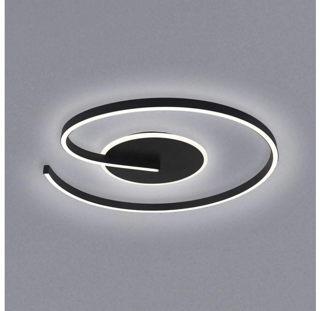 Brilagi -LED Stmievateľné stropné svietidlo SPIRAL LED/56W/230V 3000/4000/6000K+DO BR7262/BBK-56W