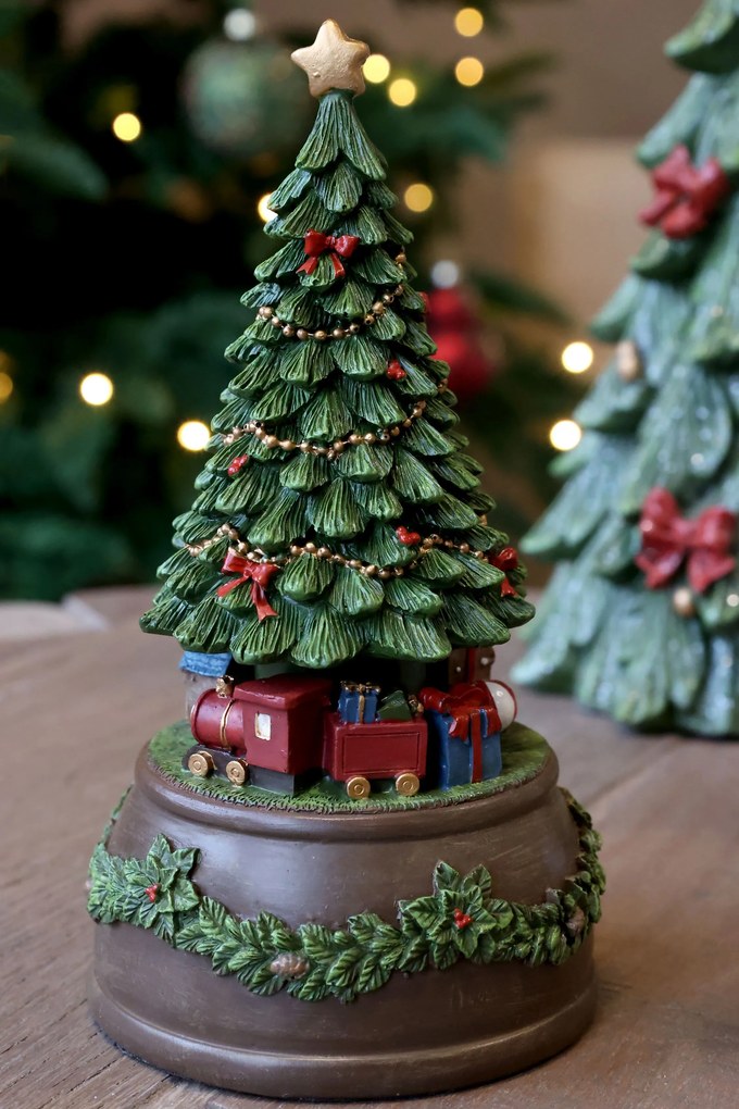 Hudobná skrinka Cherry Noël Tree s vianočným stromčekom – Ø 10*19 cm