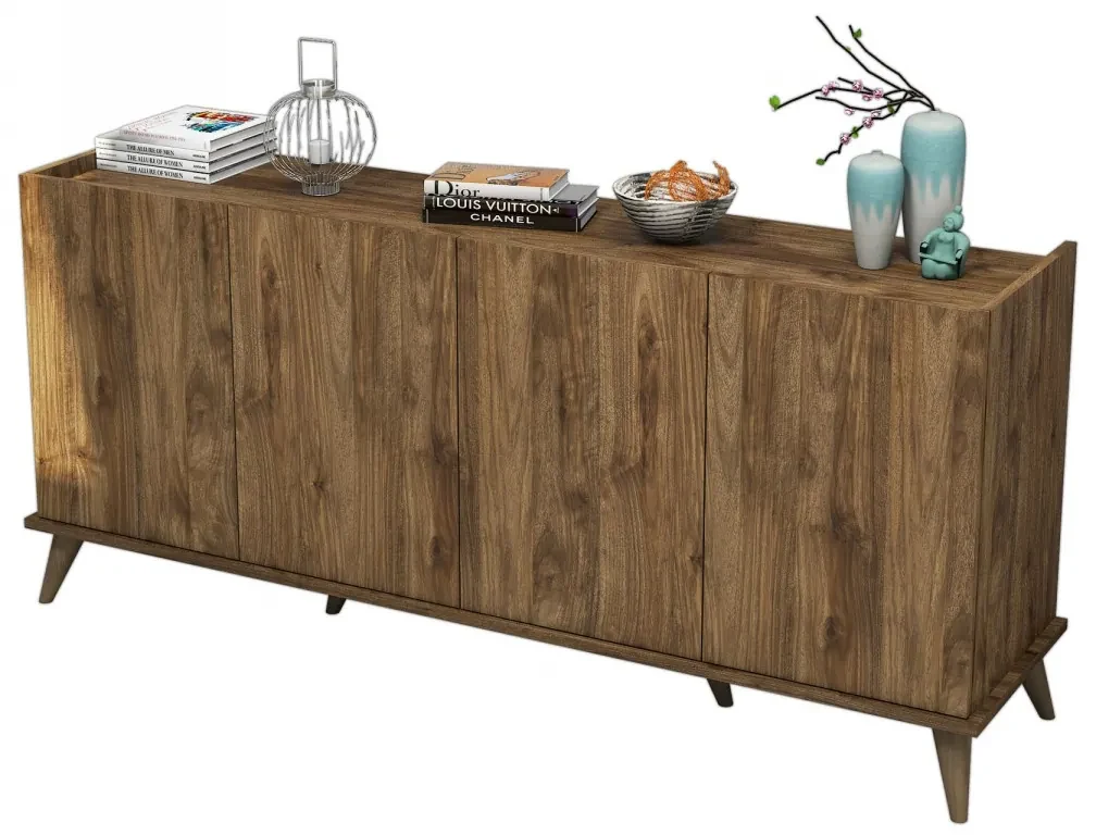 Komoda Elegante 180 cm tmavo hnedá