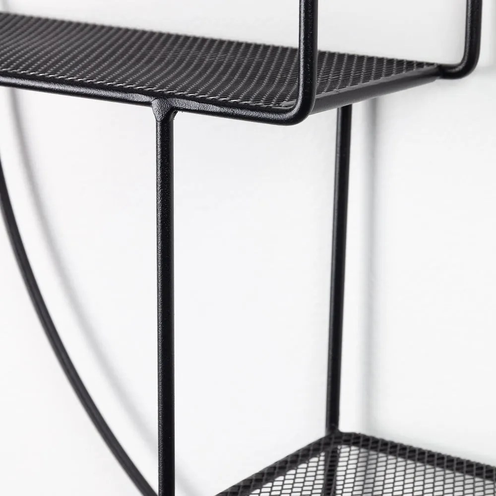Čierna poschodová kovová polica 55 cm Across – Kave Home