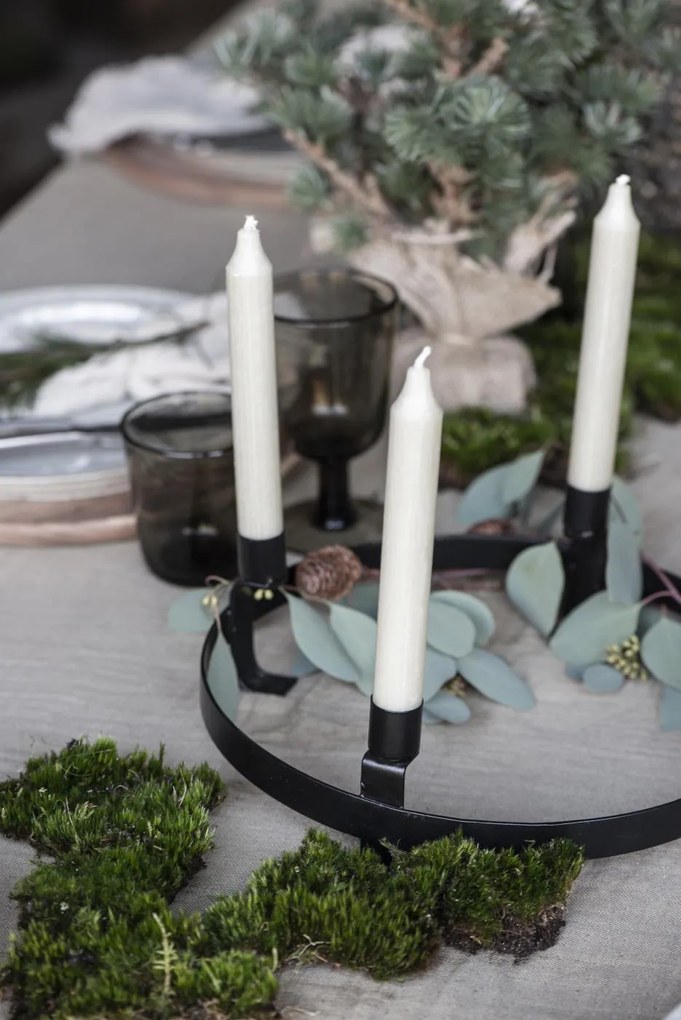 IB Laursen Adventný kovový svietnik DINNER CANDLES