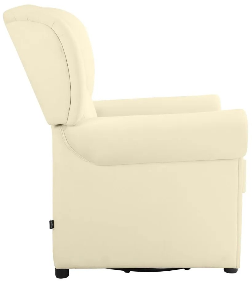 Biele zamatové hojdacie chesterfield kreslo Lillyse – Støraa