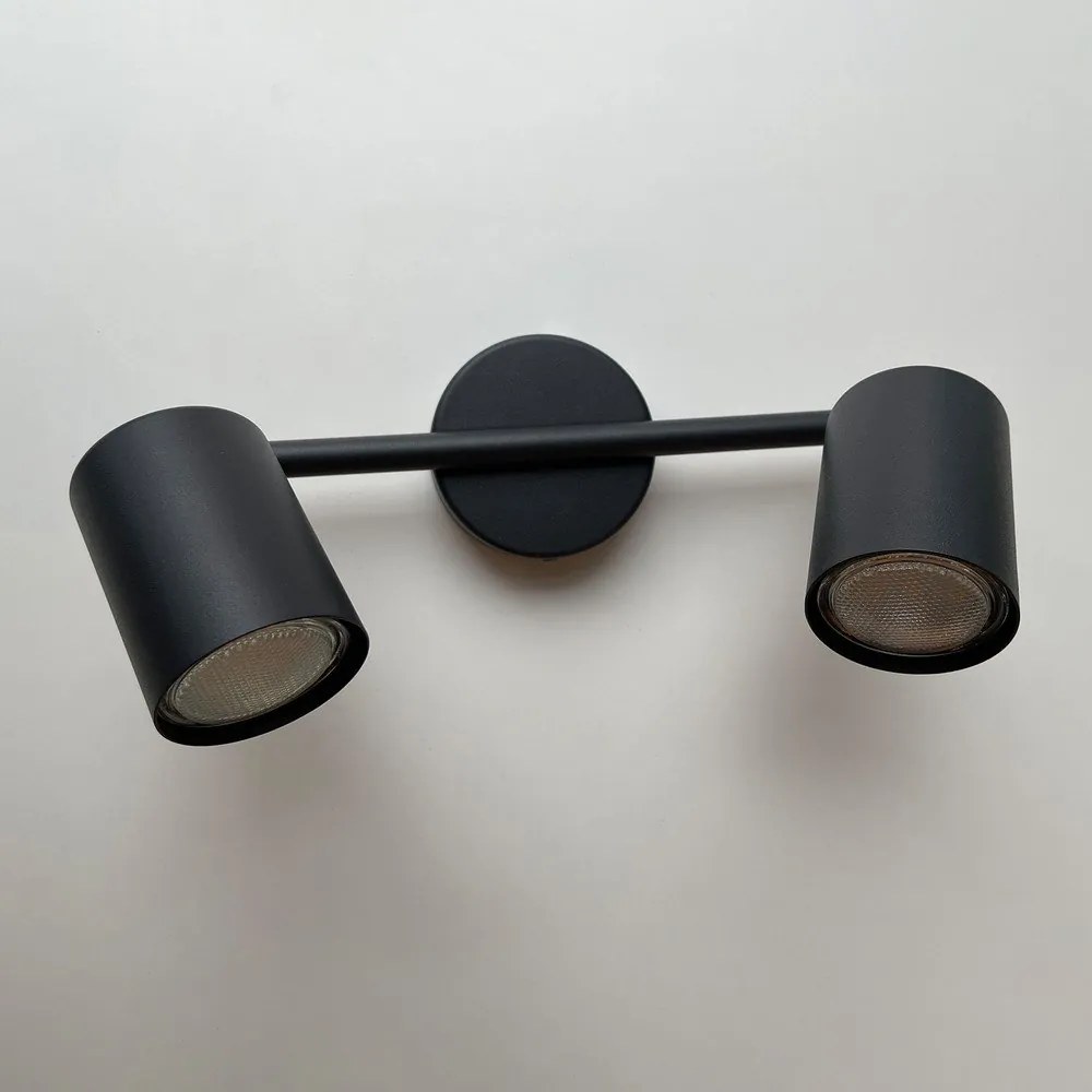 Čierne kovové LED bodové svietidlo 8x30 cm Vano – Fischer &amp; Honsel