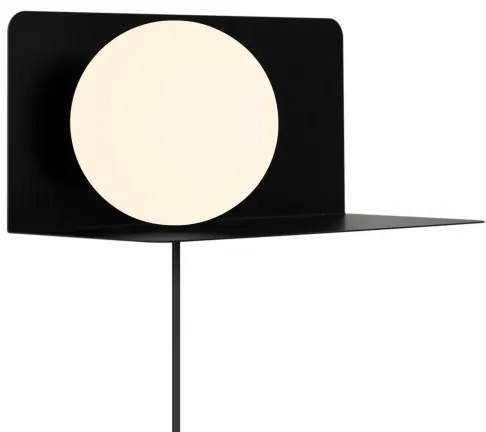 Nordlux - Nástenné svietidlo s poličkou LILIBETH 1xE14/25W/230V čierna