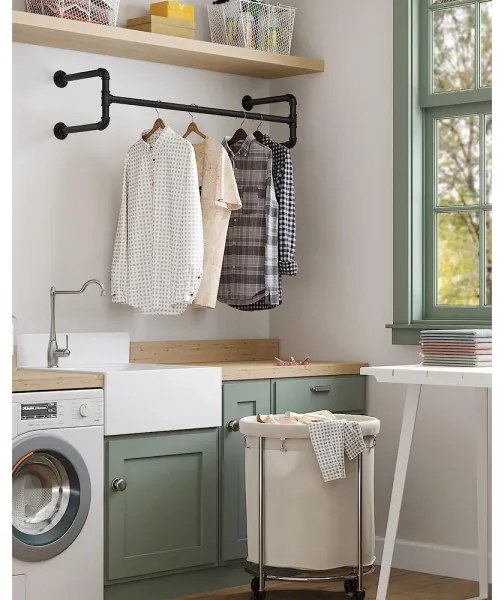 Sada 2 ks nástenných vešiakov na ramienka LINEA, čierna