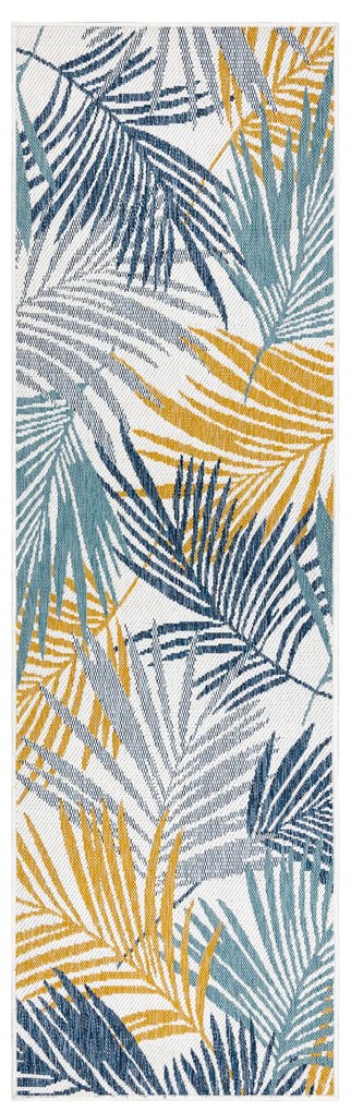 Koberec, behúň SISAL COOPER Listy 22258 ecru / tmavomodrý