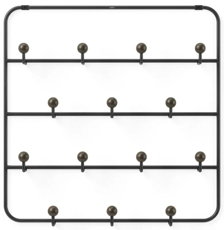 Čierny prírodný kovový vešiak na dvere 36 cm Estique - Umbra