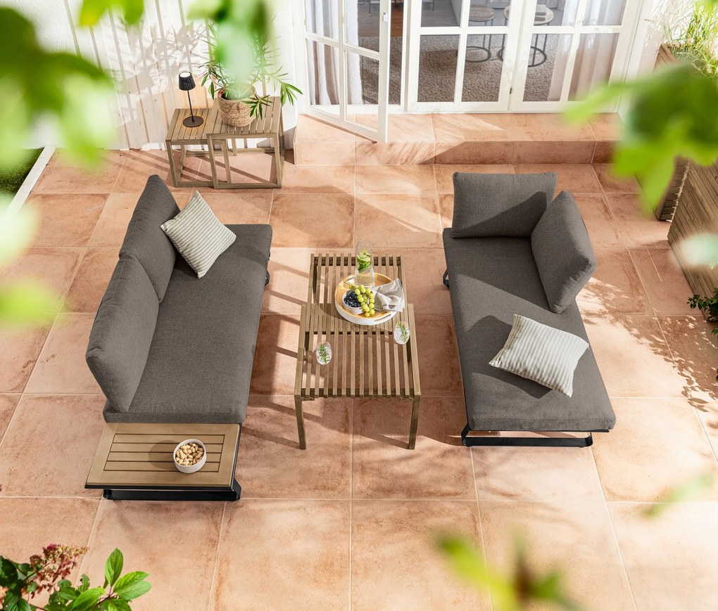 Outdoorové vankúše na dotyk pripomínajúce ľan, 2 ks