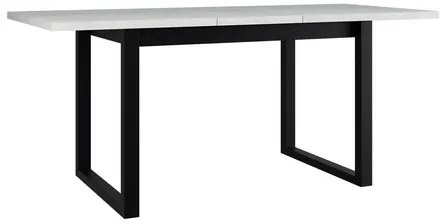 Jedálenský stôl Elarno 92 x 160/240 III L, Morenie: dub artisan L, Farby nožičiek: čierne kovové