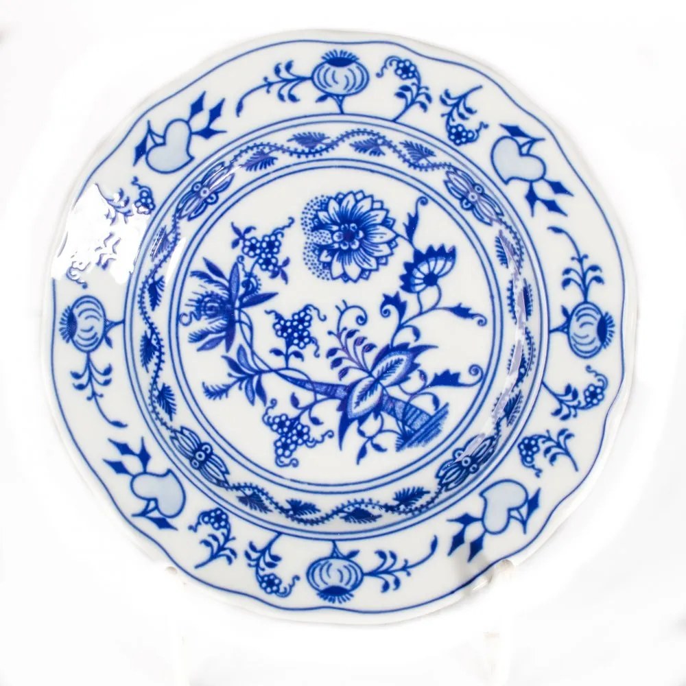 Talíř dezertní praporový, Český porcelán Dubí, CIBULÁK, 15 cm