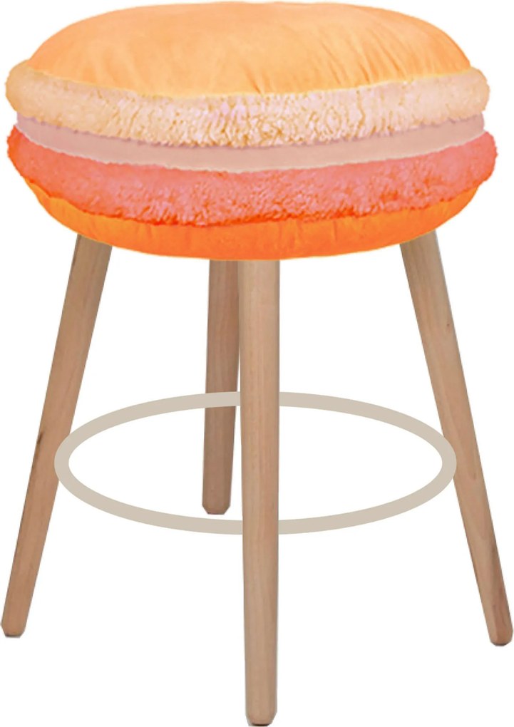 XXXLutz TABURETKA, drevo, kov, plast, textil, papier, 29/42 cm Ambia Home - Kreslá - 005711028501