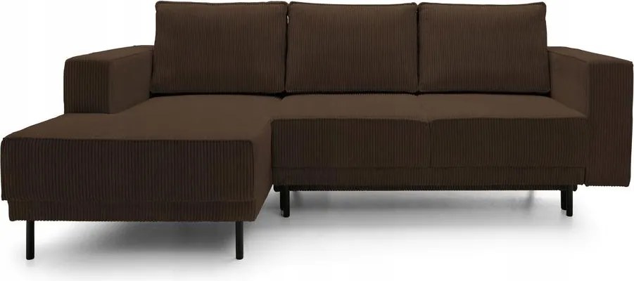 Rohová sedacia súprava Rodriguez mini (L) (tmavobéžová čierna)