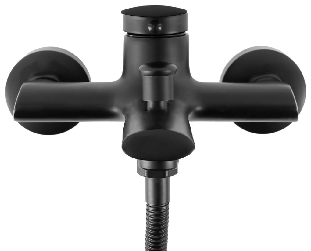 Rea Buzz - vaňová batéria so sprchovým setom, čierna, REA-B3421