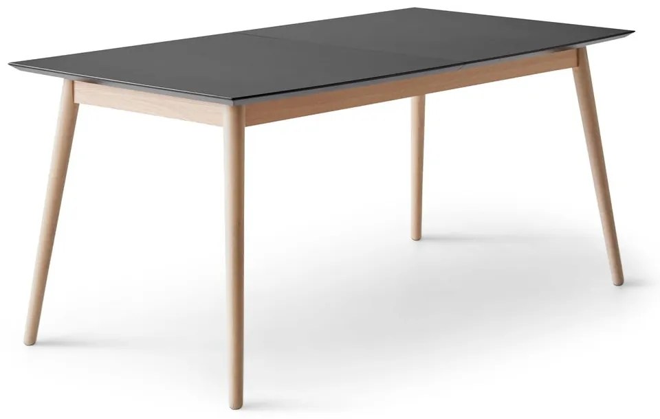 Rozkladací jedálenský stôl s čiernou doskou a prídavnou doskou 100x210 cm Meza – Hammel Furniture