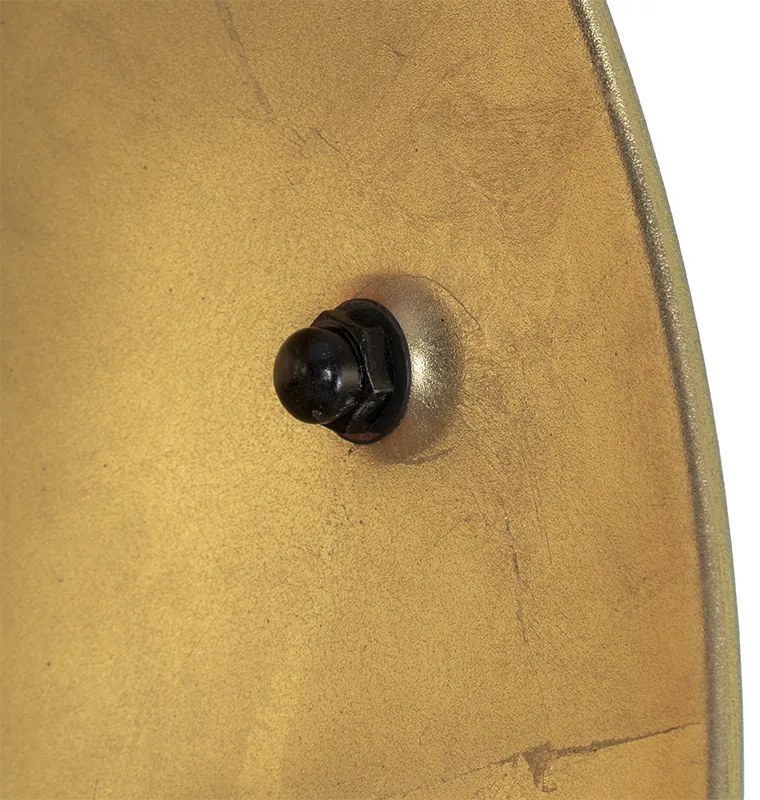 Stojaca lampa čierna so zlatom 42 cm nastaviteľný trojnohý stojan - Magnax