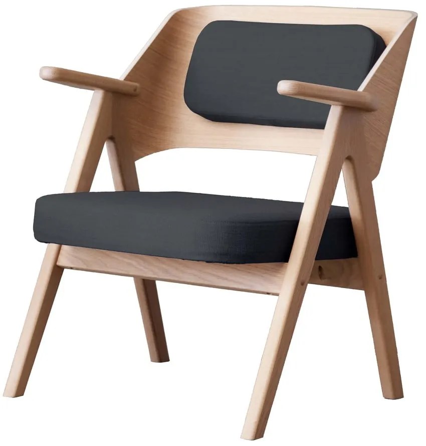 Tmavosivé dubové kreslo Findahl by Hammel