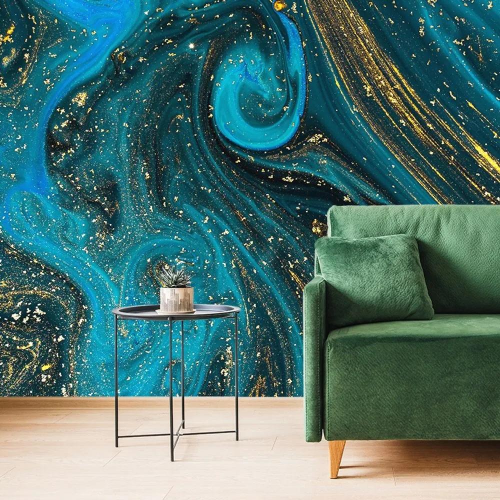 Samolepiaca tapeta smaragdová abstrakcia - 150x100