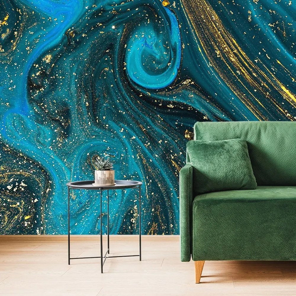 Samolepiaca tapeta smaragdová abstrakcia - 450x300