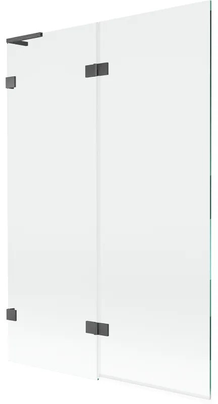 Mexen Lunar L, 2-krídlová vaňová zástena ľavá 120 x 150 cm, číre sklo, grafitová, 897L-120-100-66-00-L